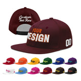 Custom Jujube Red Orange 3D Puff Embroidery Flat Embroidery Casual Sport Baseball Cap