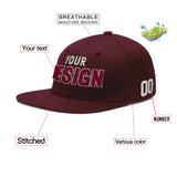 Custom Jujube Red Orange 3D Puff Embroidery Flat Embroidery Casual Sport Baseball Cap