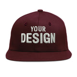 Custom Jujube Red Orange 3D Puff Embroidery Flat Embroidery Casual Sport Baseball Cap