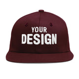 Custom Jujube Red Orange 3D Puff Embroidery Flat Embroidery Casual Sport Baseball Cap