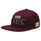 Custom Jujube Red Orange 3D Puff Embroidery Flat Embroidery Casual Sport Baseball Cap