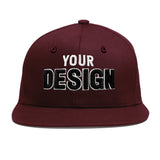 Custom Jujube Red Orange 3D Puff Embroidery Flat Embroidery Casual Sport Baseball Cap