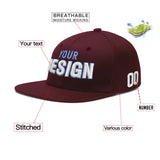 Custom Jujube Red Orange 3D Puff Embroidery Flat Embroidery Casual Sport Baseball Cap