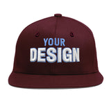 Custom Jujube Red Orange 3D Puff Embroidery Flat Embroidery Casual Sport Baseball Cap