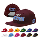 Custom Jujube Red Orange 3D Puff Embroidery Flat Embroidery Casual Sport Baseball Cap