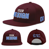 Custom Jujube Red Orange 3D Puff Embroidery Flat Embroidery Casual Sport Baseball Cap