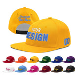 Custom Yellow Black 3D Puff Embroidery Flat Embroidery Casual Sport Baseball Cap