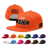 Custom Orange-White 3D Puff Embroidery Flat Embroidery Casual Sport Baseball Cap