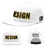 Custom White Pink 3D Puff Embroidery Flat Embroidery Casual Sport Baseball Cap