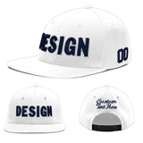 Custom White Pink 3D Puff Embroidery Flat Embroidery Casual Sport Baseball Cap