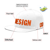 Custom White Pink 3D Puff Embroidery Flat Embroidery Casual Sport Baseball Cap