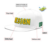 Custom White Pink 3D Puff Embroidery Flat Embroidery Casual Sport Baseball Cap