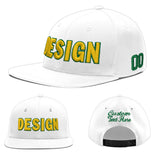 Custom White Pink 3D Puff Embroidery Flat Embroidery Casual Sport Baseball Cap