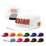 Custom White Pink 3D Puff Embroidery Flat Embroidery Casual Sport Baseball Cap