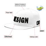 Custom White Pink 3D Puff Embroidery Flat Embroidery Casual Sport Baseball Cap