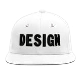 Custom White Pink 3D Puff Embroidery Flat Embroidery Casual Sport Baseball Cap