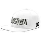 Custom White Pink 3D Puff Embroidery Flat Embroidery Casual Sport Baseball Cap
