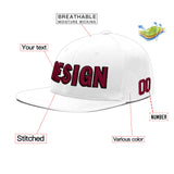 Custom White Pink 3D Puff Embroidery Flat Embroidery Casual Sport Baseball Cap