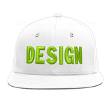 Custom White Pink 3D Puff Embroidery Flat Embroidery Casual Sport Baseball Cap