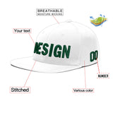 Custom White Pink 3D Puff Embroidery Flat Embroidery Casual Sport Baseball Cap