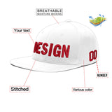Custom White Light Blue-Navy 3D Puff Embroidery Flat Embroidery Casual Sport Baseball Cap