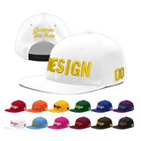 Custom White Light Blue-Navy 3D Puff Embroidery Flat Embroidery Casual Sport Baseball Cap