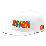 Custom White Light Blue-Navy 3D Puff Embroidery Flat Embroidery Casual Sport Baseball Cap