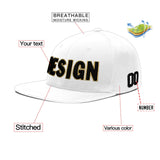 Custom White Light Blue-Navy 3D Puff Embroidery Flat Embroidery Casual Sport Baseball Cap
