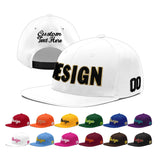 Custom White Light Blue-Navy 3D Puff Embroidery Flat Embroidery Casual Sport Baseball Cap