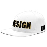 Custom White Light Blue-Navy 3D Puff Embroidery Flat Embroidery Casual Sport Baseball Cap