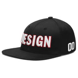Custom Black 3D Puff Embroidery Flat Embroidery Casual Sport Baseball Cap