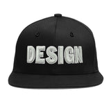 Custom Black 3D Puff Embroidery Flat Embroidery Casual Sport Baseball Cap
