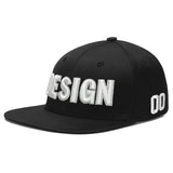 Custom Black 3D Puff Embroidery Flat Embroidery Casual Sport Baseball Cap