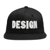 Custom Black 3D Puff Embroidery Flat Embroidery Casual Sport Baseball Cap