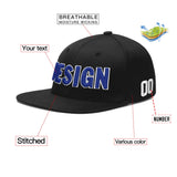 Custom Black 3D Puff Embroidery Flat Embroidery Casual Sport Baseball Cap