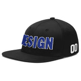 Custom Black 3D Puff Embroidery Flat Embroidery Casual Sport Baseball Cap
