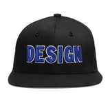 Custom Black 3D Puff Embroidery Flat Embroidery Casual Sport Baseball Cap