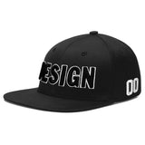 Custom Black 3D Puff Embroidery Flat Embroidery Casual Sport Baseball Cap
