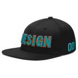 Custom Black 3D Puff Embroidery Flat Embroidery Casual Sport Baseball Cap