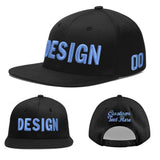 Custom Black 3D Puff Embroidery Flat Embroidery Casual Sport Baseball Cap