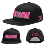 Custom Black 3D Puff Embroidery Flat Embroidery Casual Sport Baseball Cap