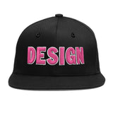 Custom Black 3D Puff Embroidery Flat Embroidery Casual Sport Baseball Cap