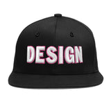 Custom Black 3D Puff Embroidery Flat Embroidery Casual Sport Baseball Cap