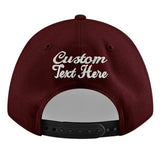 Custom Jujube Red Orange 3D Puff Embroidery Flat Embroidery Casual Sport Baseball Cap