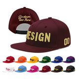Custom Jujube Red Orange 3D Puff Embroidery Flat Embroidery Casual Sport Baseball Cap