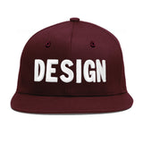 Custom Jujube Red Orange 3D Puff Embroidery Flat Embroidery Casual Sport Baseball Cap
