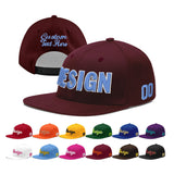Custom Jujube Red Orange 3D Puff Embroidery Flat Embroidery Casual Sport Baseball Cap
