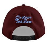 Custom Jujube Red Orange 3D Puff Embroidery Flat Embroidery Casual Sport Baseball Cap