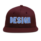 Custom Jujube Red Orange 3D Puff Embroidery Flat Embroidery Casual Sport Baseball Cap