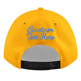 Custom Yellow Black 3D Puff Embroidery Flat Embroidery Casual Sport Baseball Cap
